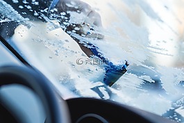 人,汽車,暴雪