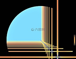 分形设计,蓝色的天空,半拱