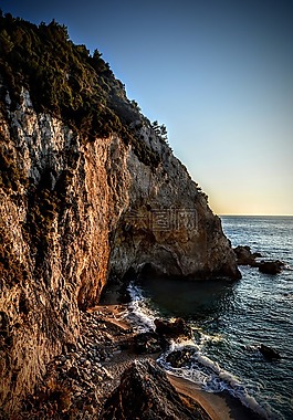 海洋,巖,海