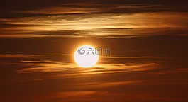 太陽,日落,落山的太陽