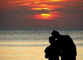 日落,海,波罗的海