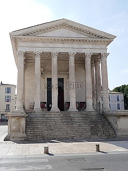 maison-carrée寺庙,罗马,寺