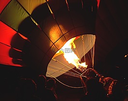 氣球,日出,火