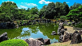 藍(lán)色的天空,花園,綠色