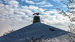云,壁爐,煙囪