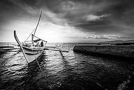 船,度假村,海