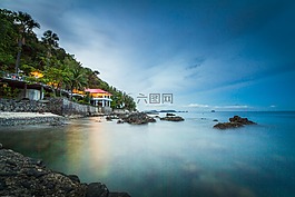 海洋,度假村,海