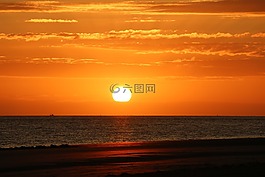 日落,海,浪漫