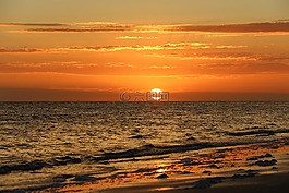 日落,海,浪漫