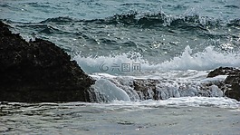 波,砸,泡沫