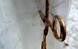 剪刀,地圖,攝影
