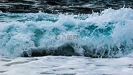 波,砸,泡沫
