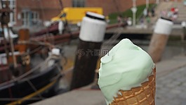 蛋卷冰淇淋,冰,冰淇淋