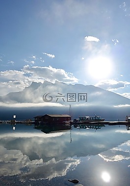 反思,船,寧靜