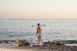 婦女,海洋,美顏模式