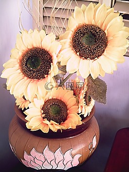 向日葵,鮮花,人工