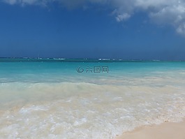 海,藍(lán)色,天空