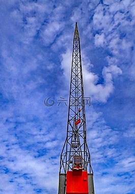 端口,起重機(jī),天空