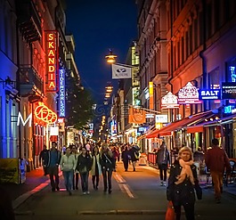 斯德哥爾摩,瑞典,夜