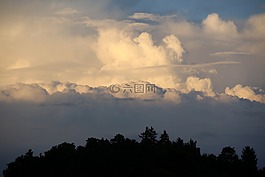 云,雷暴,天空