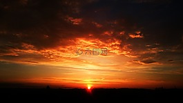 日出,太陽,云