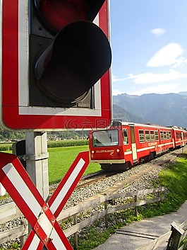 火车,zillertalbahn,道口