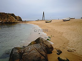 海滩,水,布拉瓦海岸