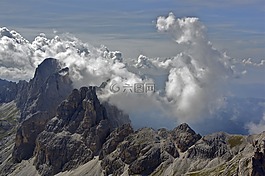 白云巖,阿爾卑斯山全景圖,山
