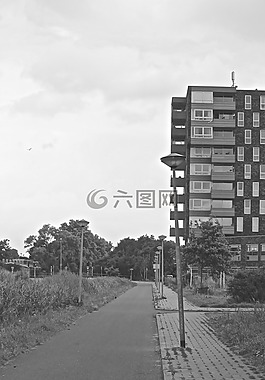 路,黑白色,環(huán)境