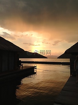 日落,景觀,太陽(yáng)