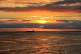日落,海,abendstimmung