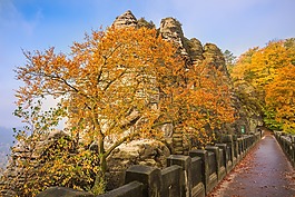 bastei,易北河砂岩山,日出