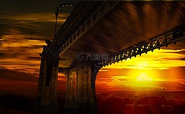 背景,模式,橋