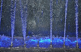 水,噴泉,照明