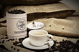 咖啡,咖啡豆,咖啡杯