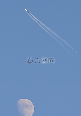 月亮,飛機(jī),空氣