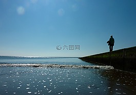 海灘,假期,海岸