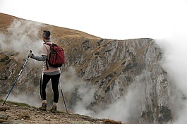山,徒步旅行,北歐走