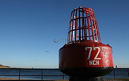 浮标,海滩,海
