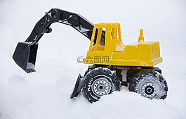 玩具,挖掘機(jī),雪