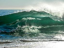波,海洋,海