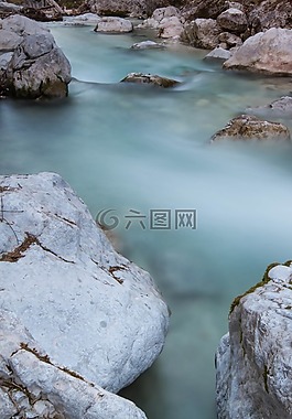 河,石頭,berchtesgarner 土地