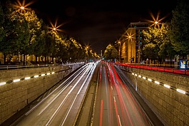 慕尼黑夜,路,汽車