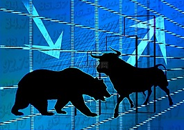 股票交易所,公牛,熊