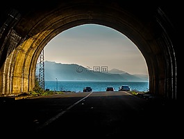 隧道,景觀,云