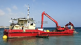 马达船,起重机,海港