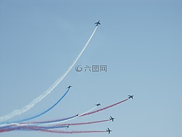 巡逻队的法国,飞机,特技飞行