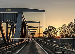結(jié)構(gòu),橋,日出