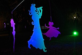 皮影,lichtgestalt,冬季燈