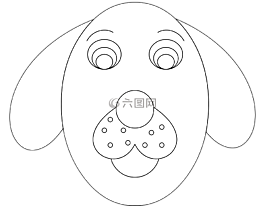 狗,繪圖,著色